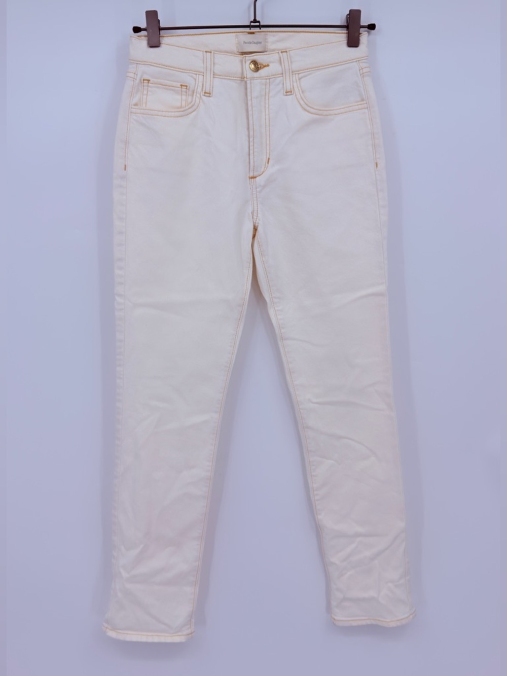 Favorite Daughter The Erin Jeans Size 24 High Rise Slim Straight White NWT